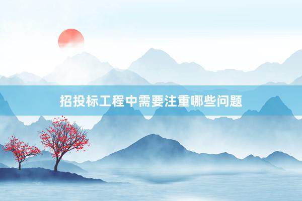 招投标工程中需要注重哪些问题